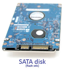 SATA Harddisk til bærbar computer