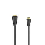 Adapter HDMI Typ C-A Hane-Hona Guldpläterad Svart