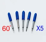 5 stk. knivpaket, Roland - Redsail Sandblåsnings plotter knivar 60º, offset 0.75mm [ZEC-U3050 & NRSA6075B]