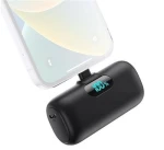 Nano Lightning Powerbank f&ouml;r iPhones med USB-C-kabel - 5000 mAh