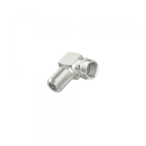 Adapter Satellitmottagare F-kontakt till F-uttag 90 Grader