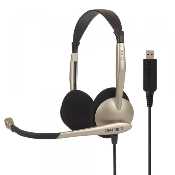 Billigt köp KOSS Multimedia-headset CS 100 - Guld Svart Mic online KOSS Multimedia Headset CS 100