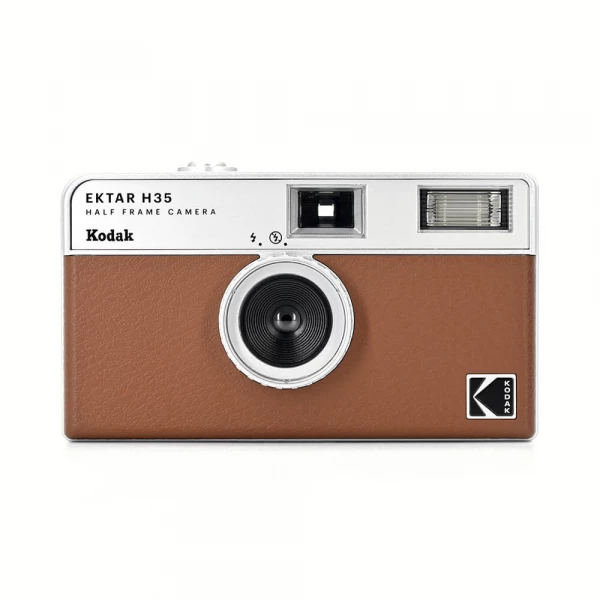 Billig Kamera Ektar H35 Brown - KODAK Återanvändbar Kamera med Halvformat och Inbyggd Blixt Analog Kamera Ektar H35 Brun