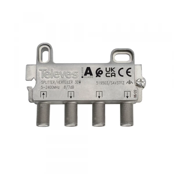Billig Splitter F-kontakt 3-vägs 5-2400 MHz Splitter F-kontakt 3-vägs 5-2400 MHz