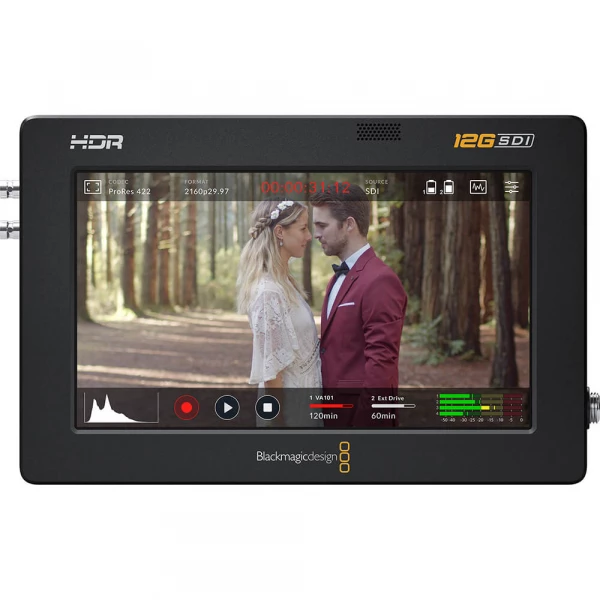 Billig Blackmagic Video Assist 5" 12G – Professionell HDR-inspelare och monitor Video Assist 5" 12G-SDI/HDMI HDR Inspelningsmonitor