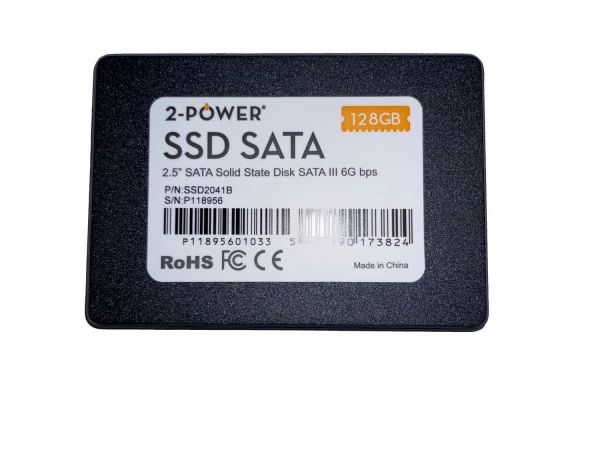 Billig 2.5" SSD 128GB 7mm 2-POWER - Högpresterande Hårddisk för Bärbara | Snabb & Slank | Köp Nu 2.5" SSD 128GB 7mm 2-POWER