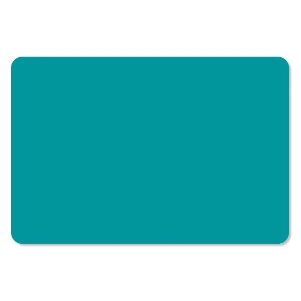 Plastkort turkos 0,76 mm