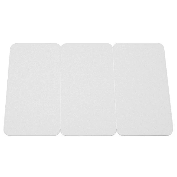 Plastkort vit 3-delad