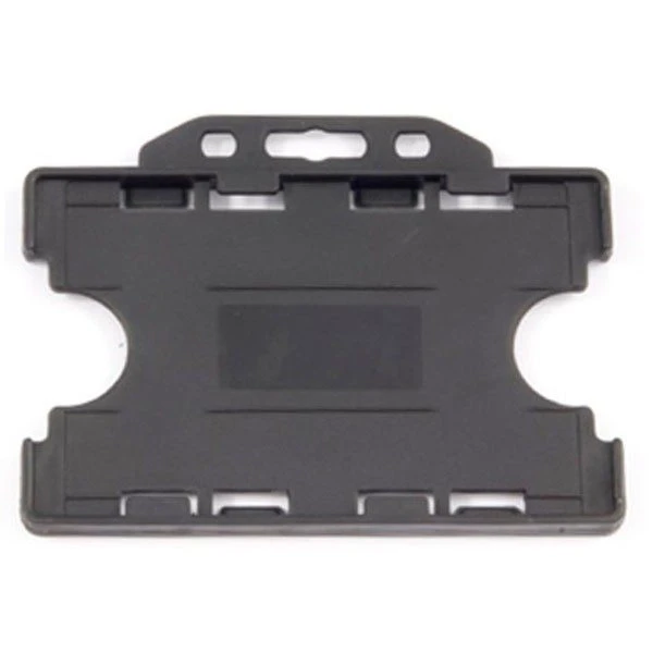 B&auml;rfodral i svart plast f&ouml;r 2 kort