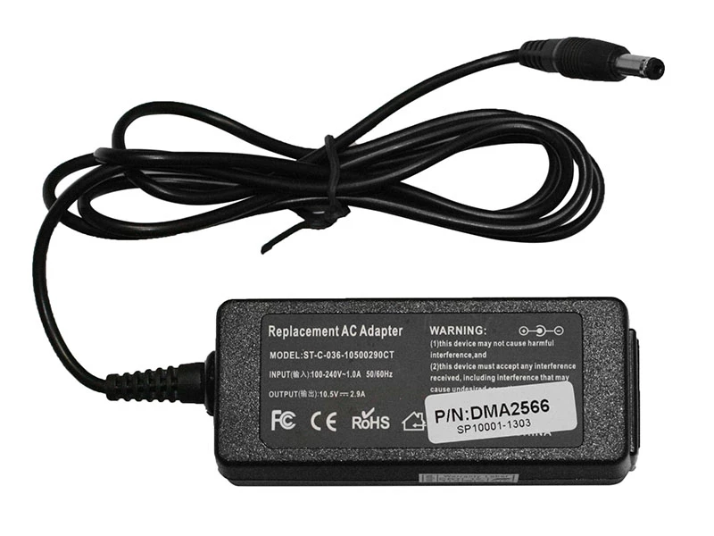 Billig Sony 30W 10,5V strömförsörjning till Sony-Fujitsu - Snabb leverans och prisgaranti Sony 30W 10.5V 2.9A strømforsyning med 4.8mm x 1.8mm stik - Kompatibel