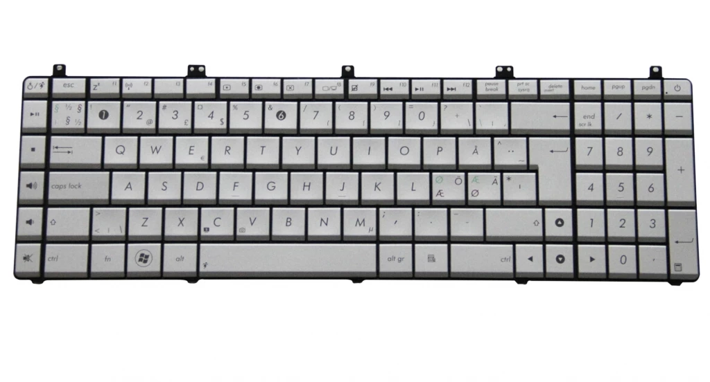 Asus Nordic Tangentbord (DK, SE, NO) - Sølv