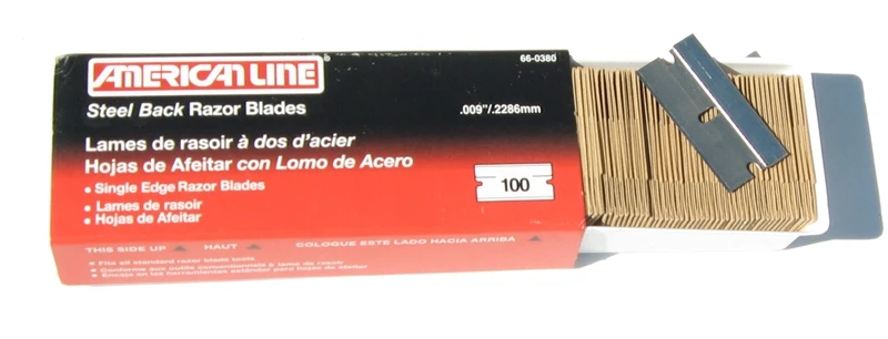 Extra blad till Glas skrapa i rustfri stål - 100st. i paket Extra blad till Glas skrapa i rustfri stål - 100st. i paket