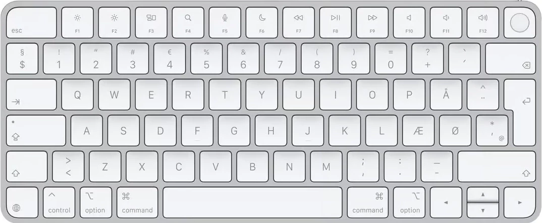 Billigt Apple Magic-tangentbord Touch ID A2449 trådlöst – Dansk layout NY Apple Magic Keyboard Touch ID A2449 trådlös – Dansk Layout NY