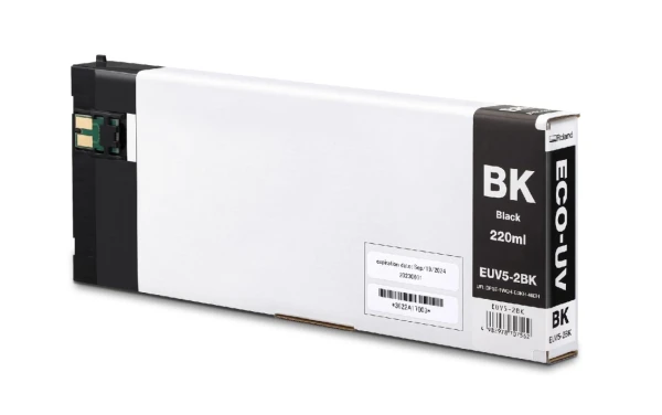 EUV5 - UV blæk 220ml - Sort Blækpatron til Roland BD8 og BD12 EUV5 - UV blæk 220ml - Sort