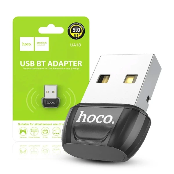 Billig HOCO Bluetooth Adapter USB 5.0 UA18 - Trådlös Anslutning Lösning HOCO Bluetooth-adapter USB 5.0 UA18