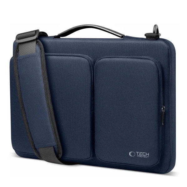TECH-PROTECT Datorv&auml;ska DEFENDER bag laptop - 15" och 16" - marinbl&aring;