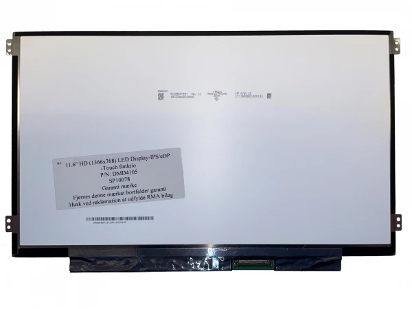 Bestillingsvare, 11.6" (1366x768) HD LED | Glossy Display | LED 40 Pin | Bottom Right Connection - IPS/eDP - Touch funktion