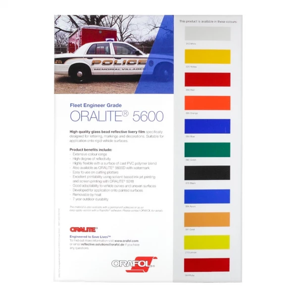 Oralite 5600 Färgkort