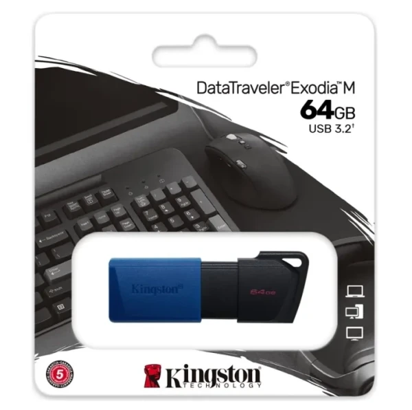 Billig Kingston DataTraveler Exodia M 64GB USB 3.2 Flashdrive - Snabb och Säker Lagring Kingston DataTraveler Exodia M USB - USB-minne 64GB USB 3.2