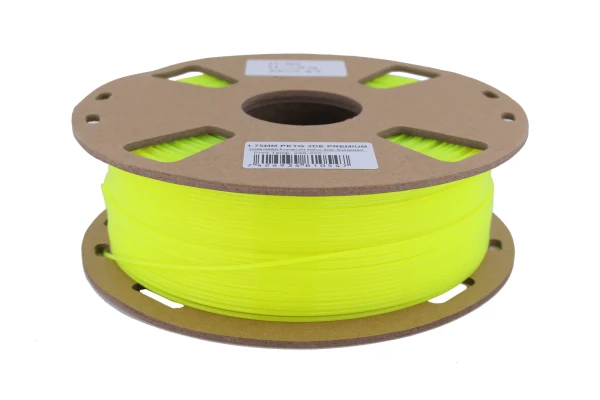 Fluorescent Yellow (Semi-transparent) - 3DE Premium - PETG - 1.75mm Fluorescent Yellow (Semi-transparent) - 3DE Premium - PETG - 1.75mm