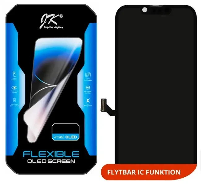 iPhone 14 - Mjuk OLED LCD-sk&auml;rm - Svart