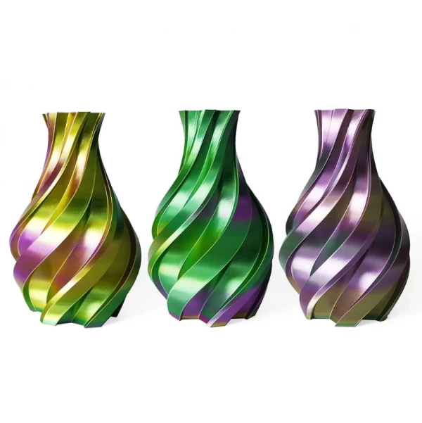 Gold, Green And Purple - 3DE Premium - Silky PLA - 1.75mm - 1kg