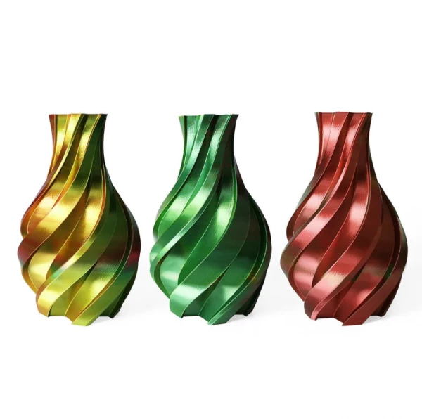 Gold, Green And Red - 3DE Premium - Silky PLA - 1.75mm Gold, Green And Red - 3DE Premium - Silky PLA - 1.75mm