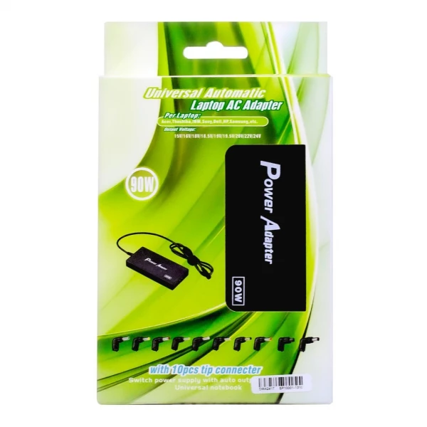 Billig kampanjvara, 90W - Universell Strömadapter för Bärbar Dator Universal laddare til bærbar computer - slim model - Høj kvalitet