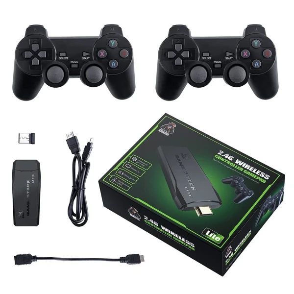 Retro Game trådlös spelkonsol M8 64 GB med över 20 000 spel i 4K – SVART Retro Game trådlös spelkonsol M8 64 GB med över 20 000 spel i 4K – SVART