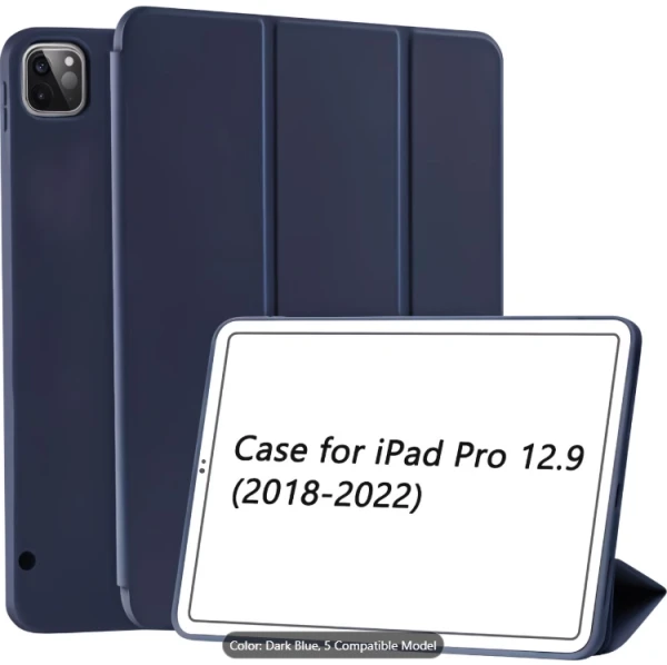 Skyddsfodral iPad Pro 12.9 (Gen 6/5/4) &ndash; M&ouml;rkbl&aring;