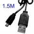 USB til Mini 5 pins USB kable, længde: 1,5m