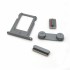iPhone 5S side button and sim card tray back cover - Black