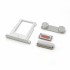 iPhone 5S side button and sim card tray back cover - White