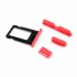 iPhone 5C side button and sim card tray back cover - Red