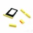 iPhone 5C side button and sim card tray back cover - Yellow 