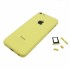 iPhone 5C side button and sim card tray back cover - Yellow 